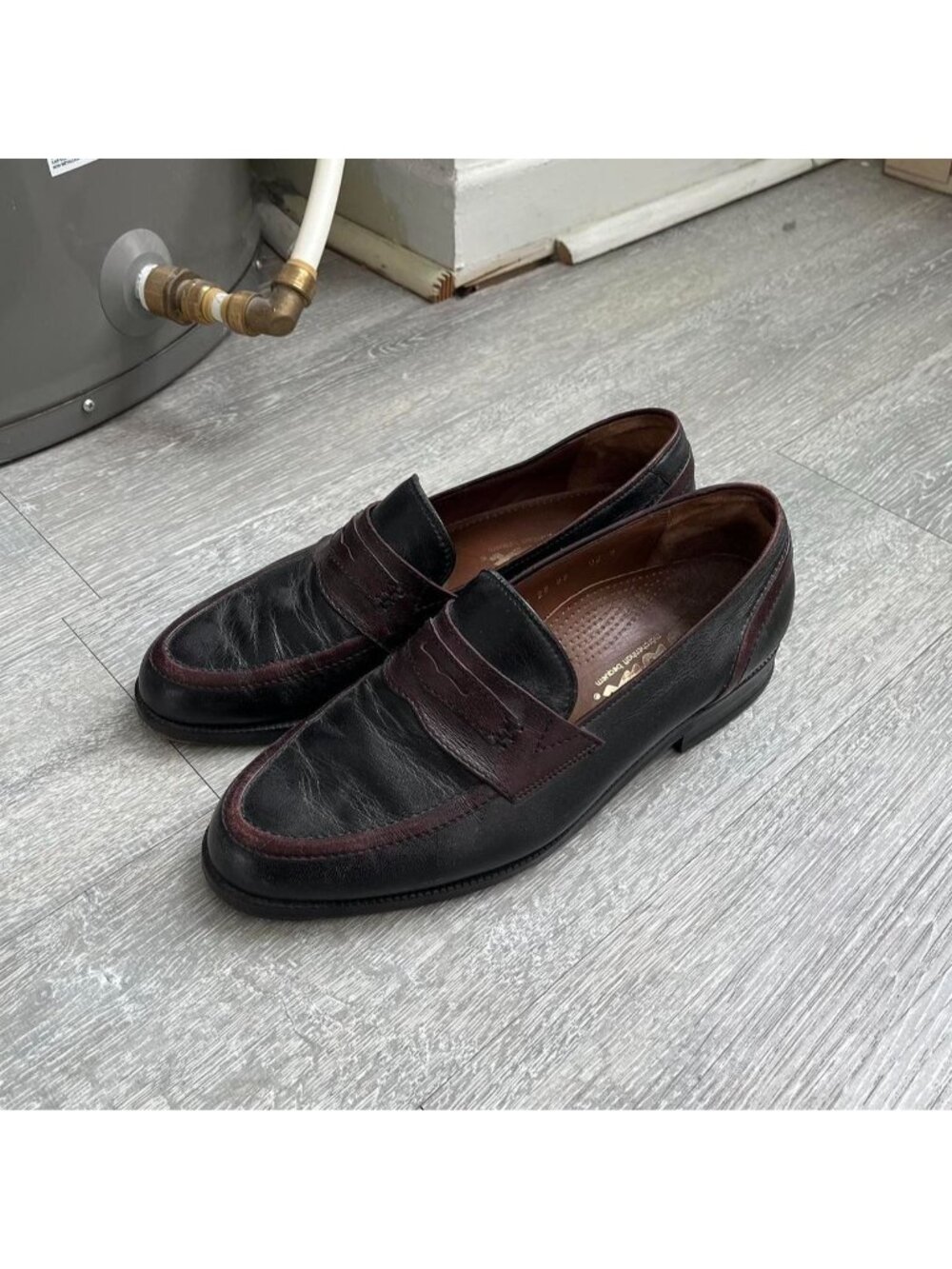 Black / Brown Vintage 90’s “Sioux” Leather Slip-On Loafers / Dress Shoes